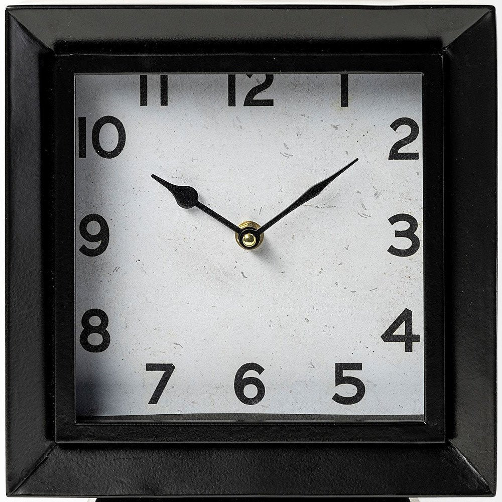 11" Black Fabric Table Clock - Image 3