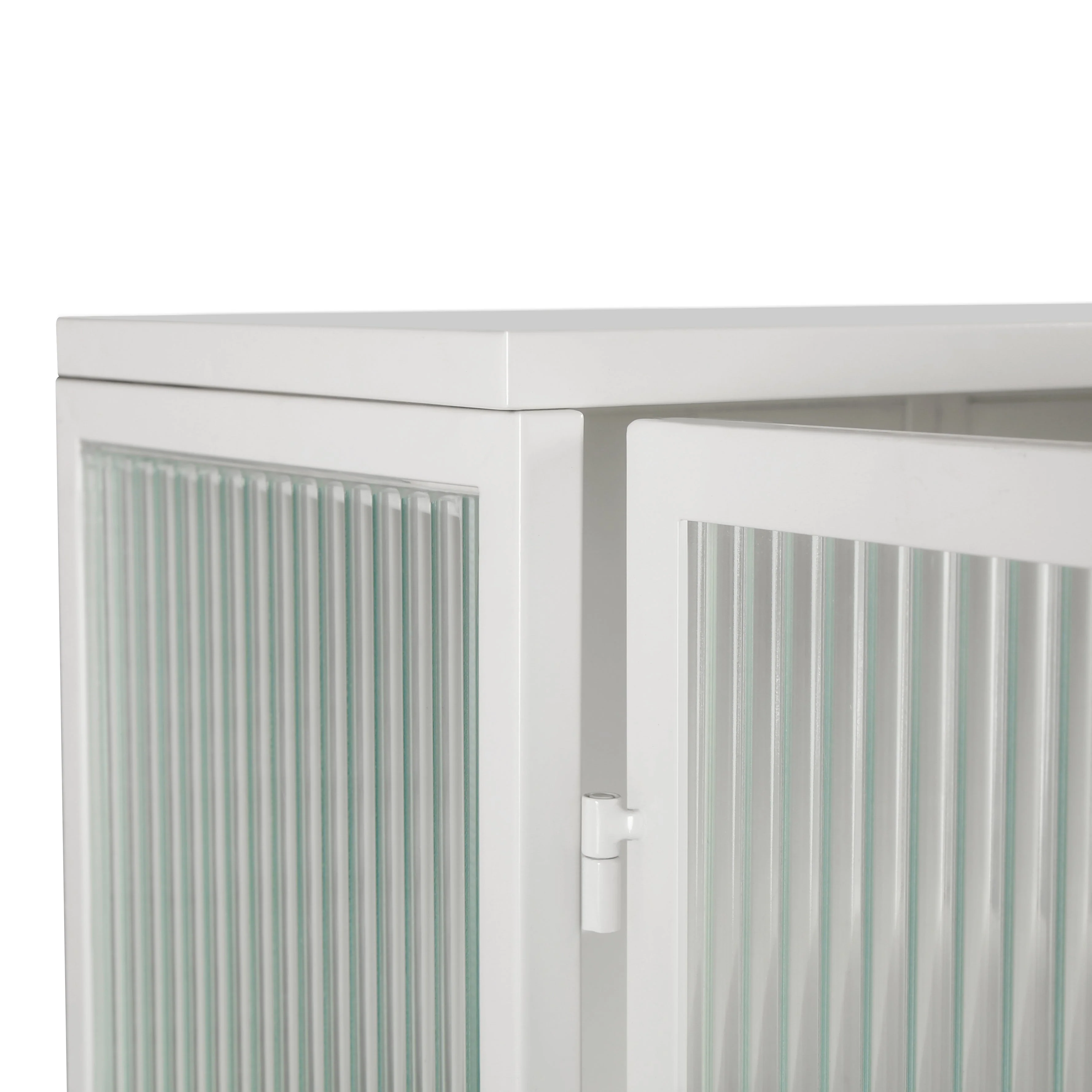 23.62"Glass Doors Modern Two-door Wall Cabinet with Featuring Two-tier Enclosed Storage an Open Shelf and Towel Rack - Image 12