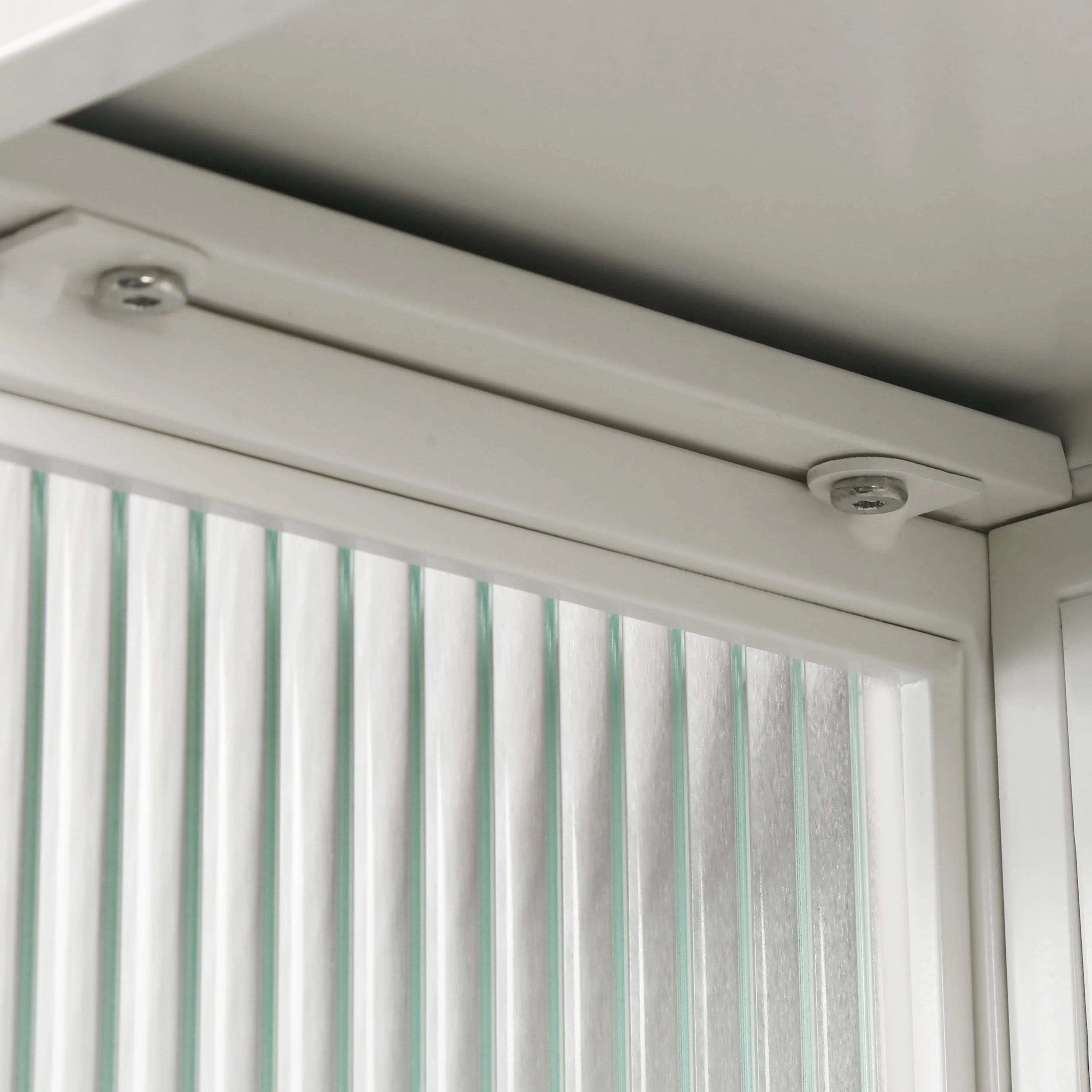 23.62"Glass Doors Modern Two-door Wall Cabinet with Featuring Two-tier Enclosed Storage an Open Shelf and Towel Rack - Image 8