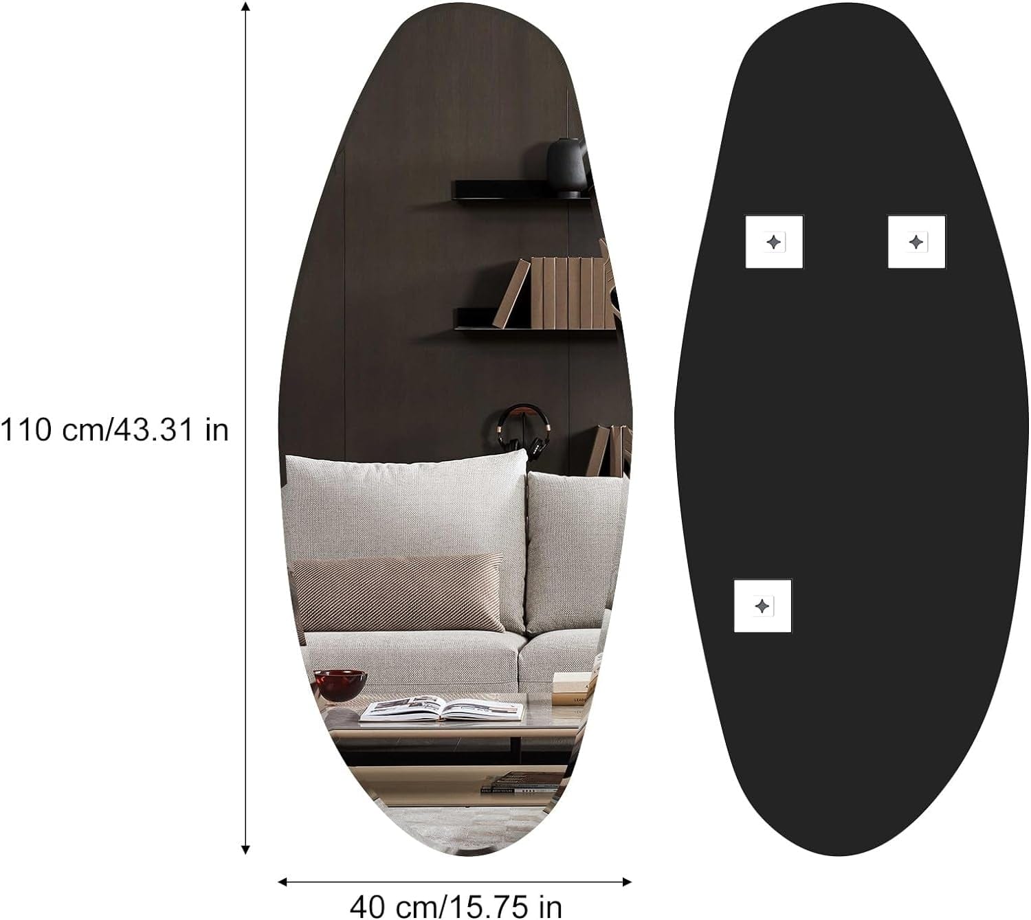 43X16 Asymmetrical Frameless Mirror - Image 3