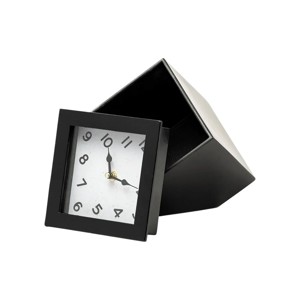 8" Black Ceramic Table Clock - Image 4