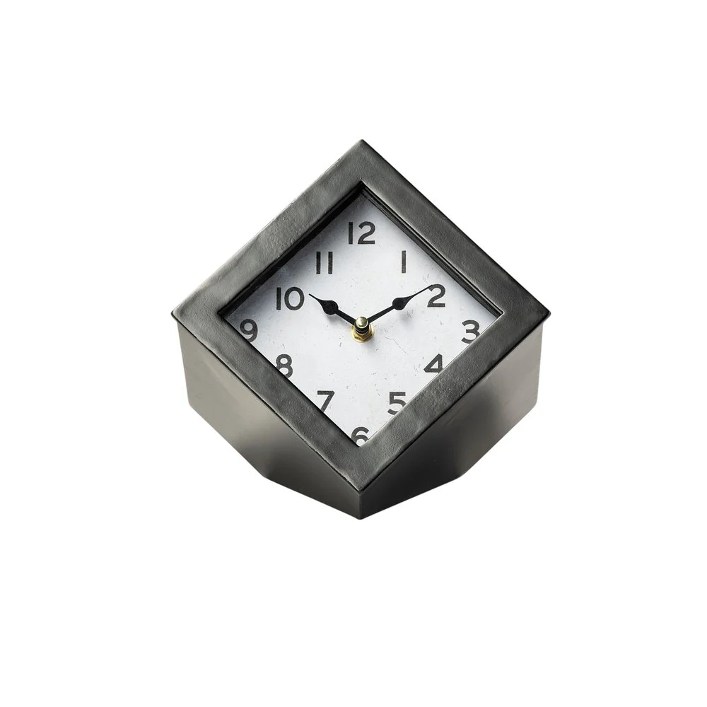 8" Black Ceramic Table Clock - Image 5