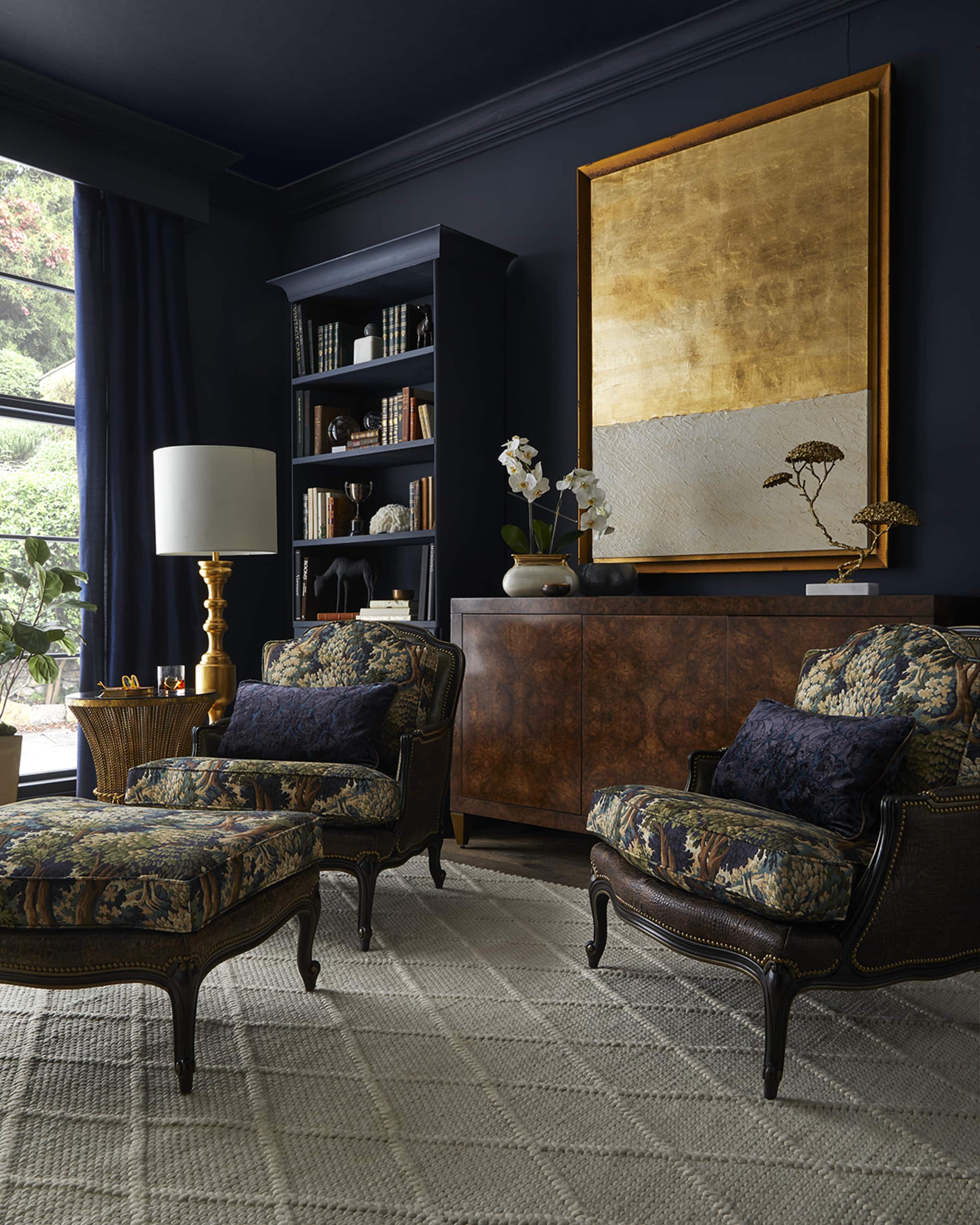 Italian Gold Twisted Iron Side Table with Tassel Rope Accent and Inset Black Granite Top - Image 4