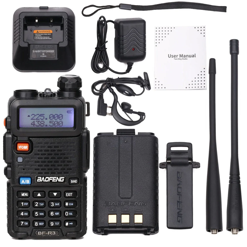 BaoFeng BF-UV5R Tri-Band Walkie Talkie 136-174Mhz 220-260Mhz/400-520Mhz+2 AntennaTwo Way Amatuer Portable ham Radio up of UV-5R - Image 6