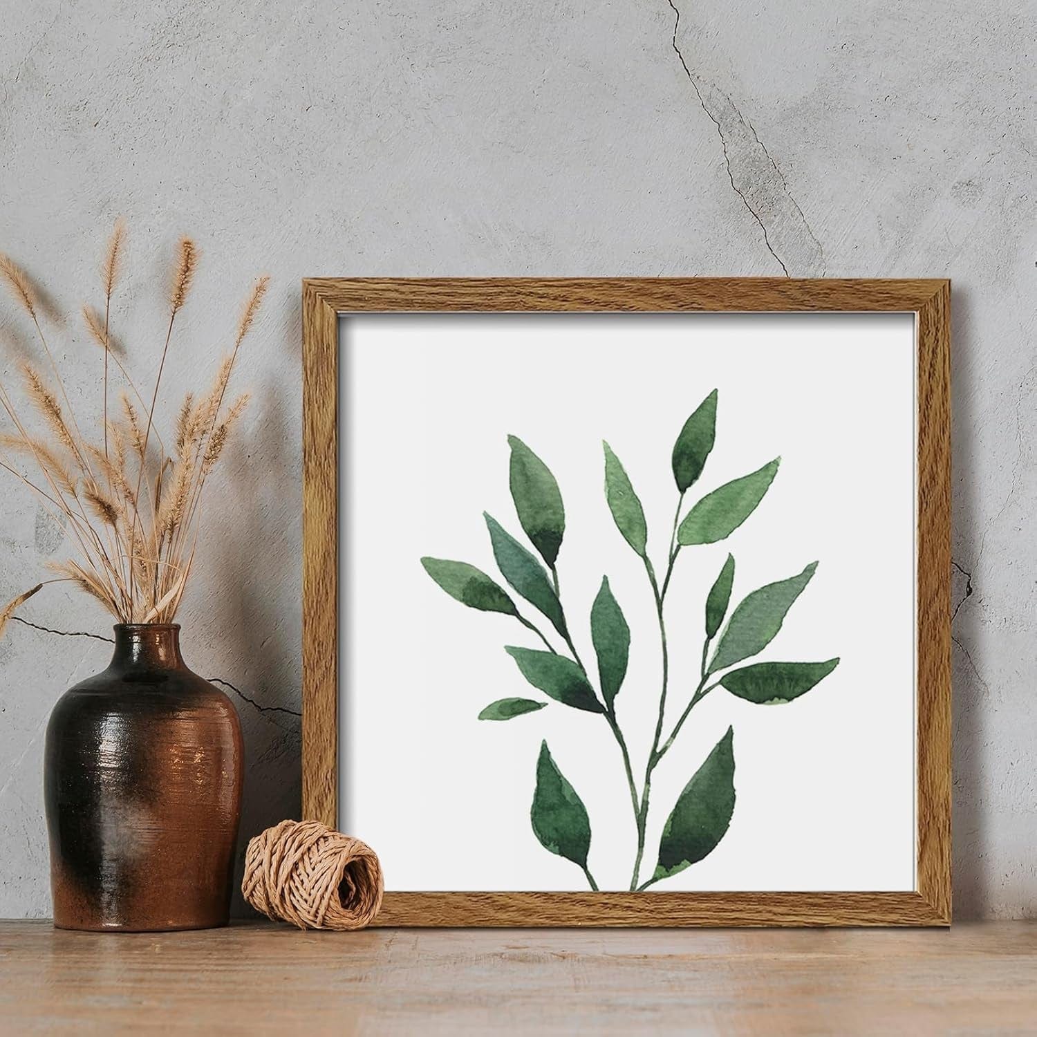 Botanical Framed Wall Decor - Green Plant - Image 4