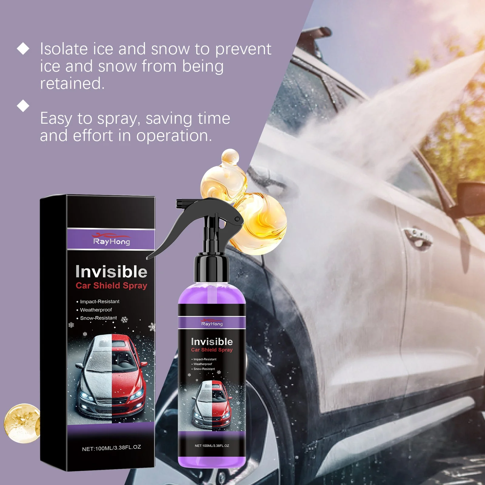 Car Coating Protective Spray Anti-Scratch Enhanced Gloss Paint Coating Spray Car Paint Maintenance - Image 3