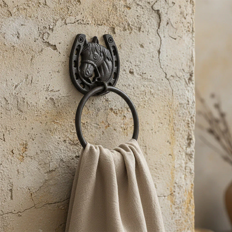 Cast Iron Horse Head Towel Ring - Image 3