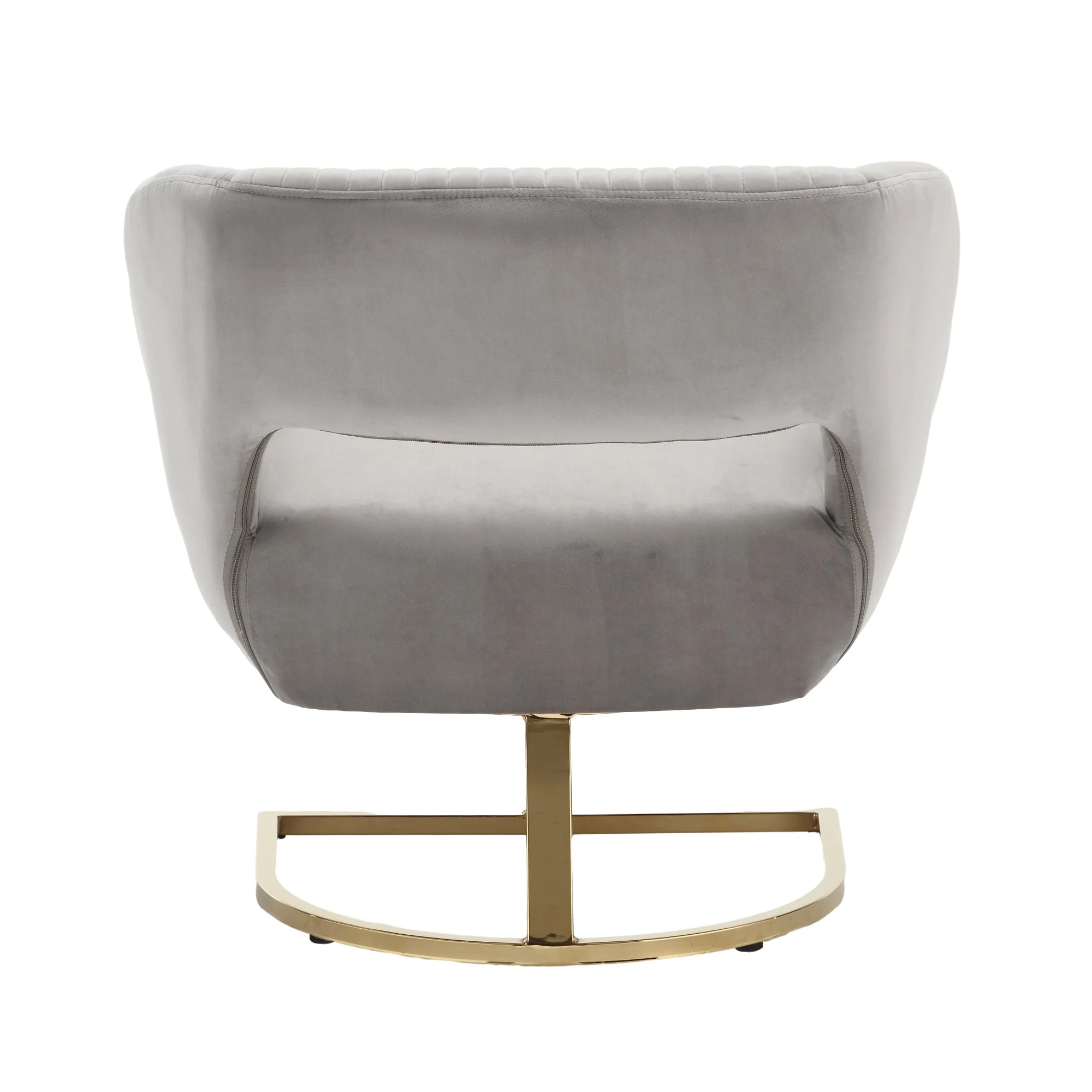 COOLMORE Upholstered Tufted Living Room Chair Textured Linen Fabric Accent Chair with Metal Stand - Image 5