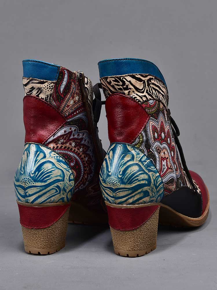 Dalia Leather Bohemian Ankle Boots - Image 10