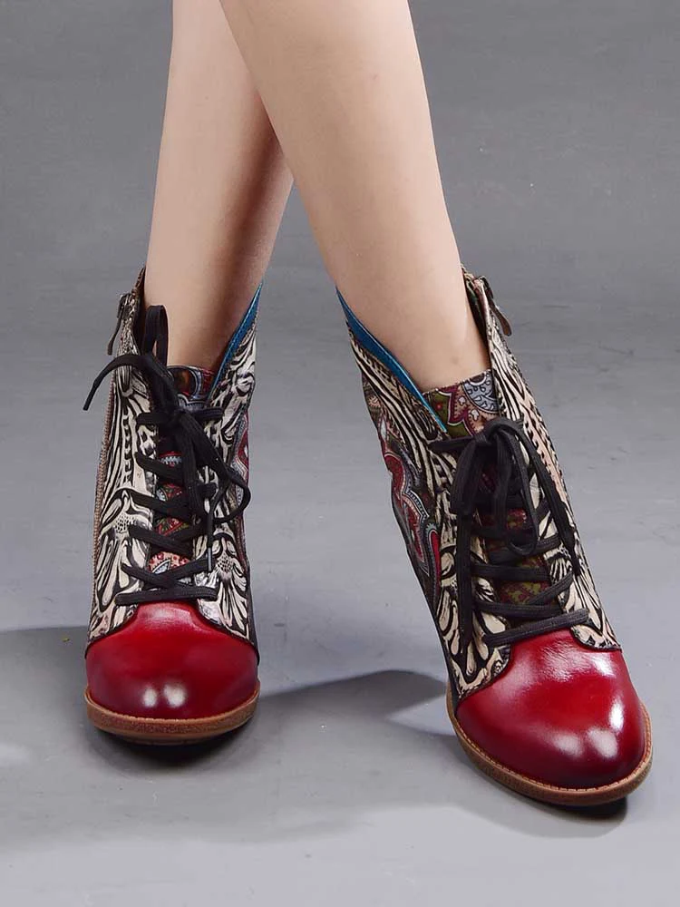 Dalia Leather Bohemian Ankle Boots - Image 14