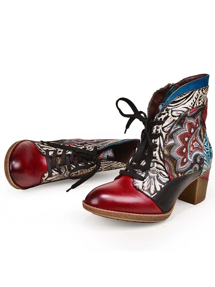 Dalia Leather Bohemian Ankle Boots - Image 5