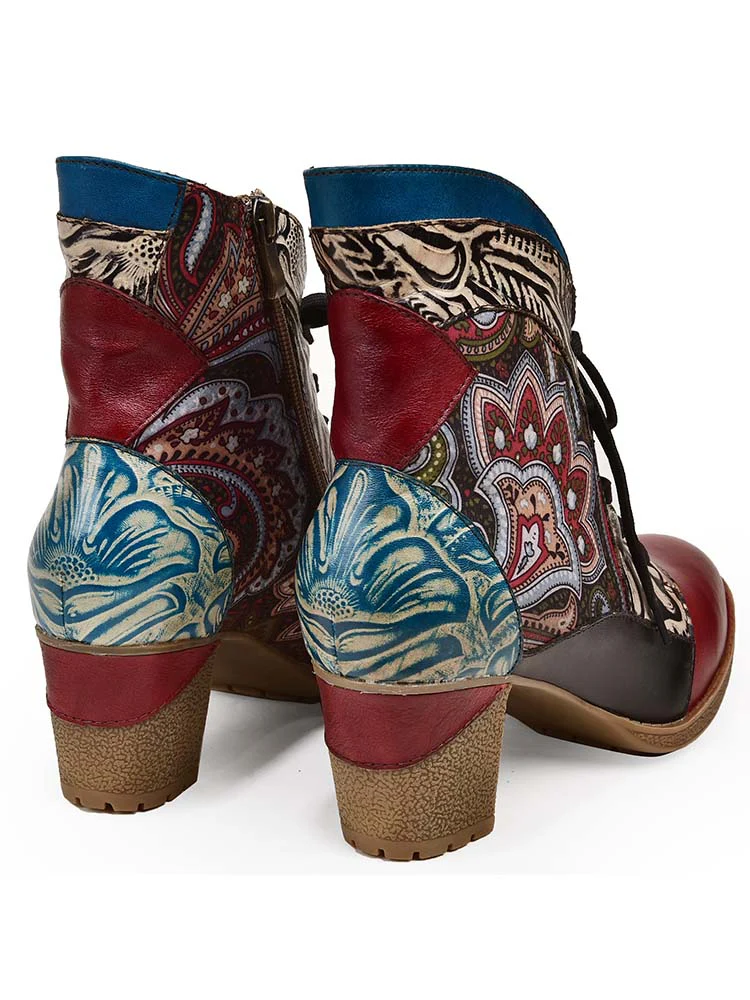 Dalia Leather Bohemian Ankle Boots - Image 6