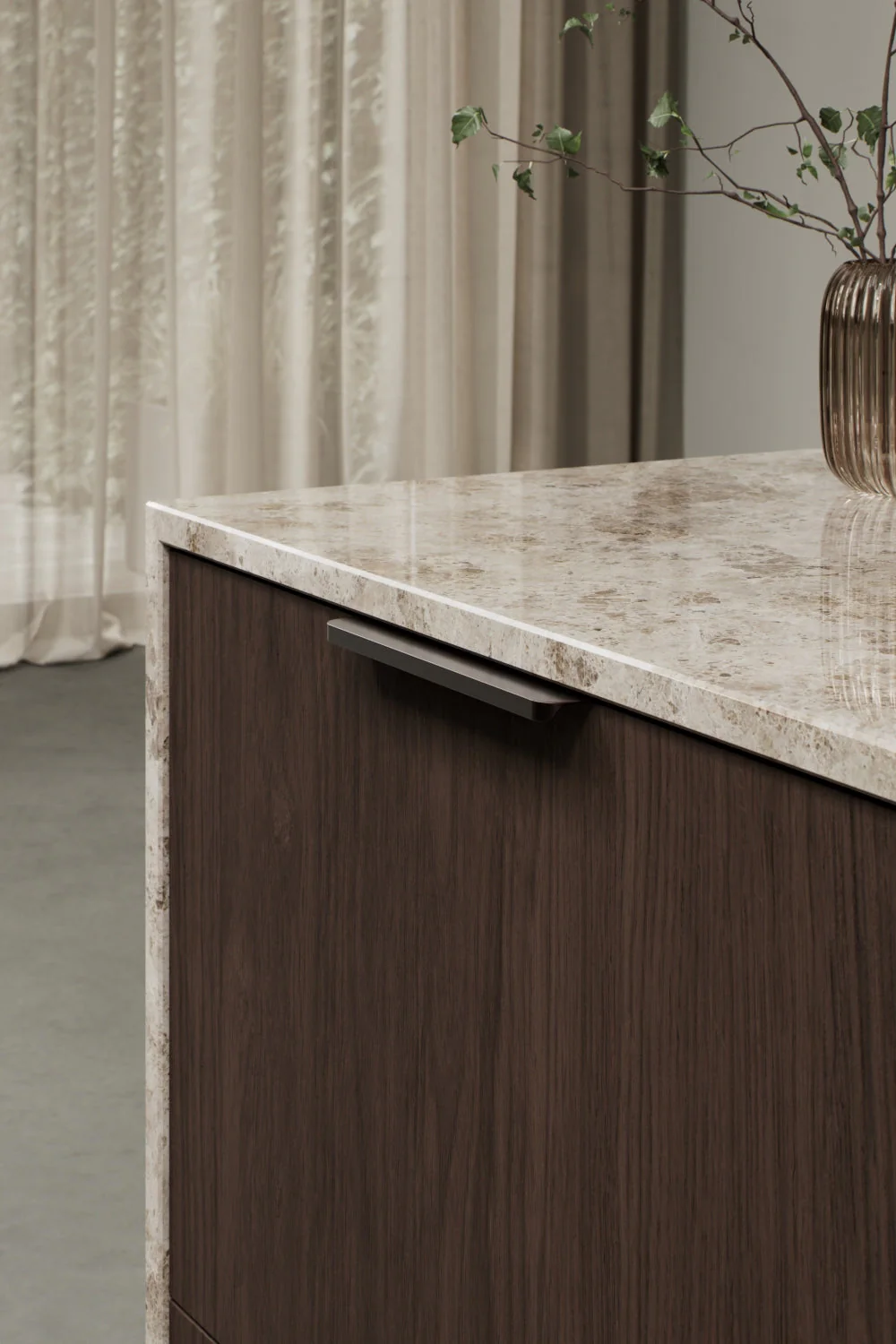 Dark Bronze "Comet" Edge Drawer Tab Pulls - Image 4