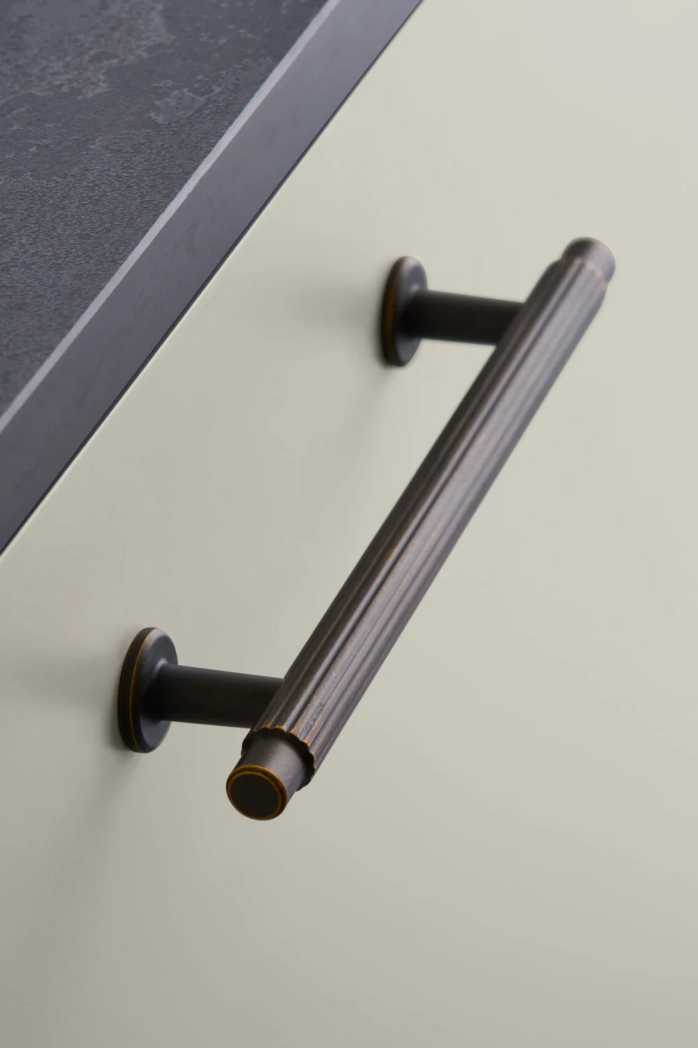 Dark Rubbed Bronze "Villa" Cabinet Knobs and Pulls | Fluted Cabinet Hardware - Image 4