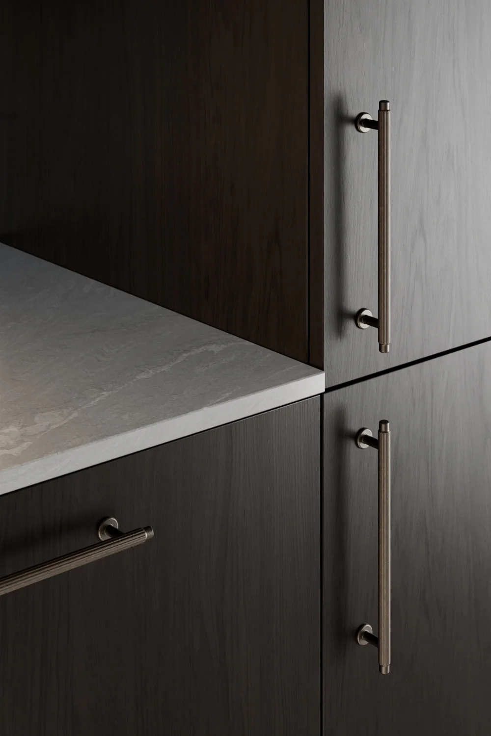 Dark Rubbed Bronze "Villa" Cabinet Knobs and Pulls | Fluted Cabinet Hardware - Image 6