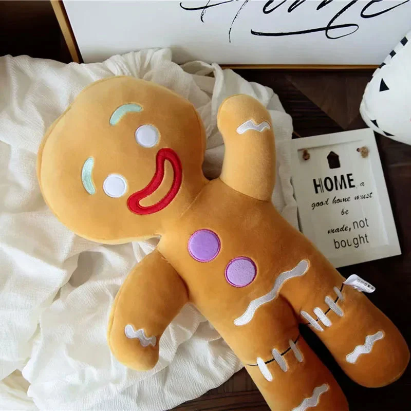 Gingerbread Man Plush Toy Baby Appease Doll Biscuits Man Pillow Car Seat Cushion Reindeer Home Decor Toy Children Christmas Gift - Image 3
