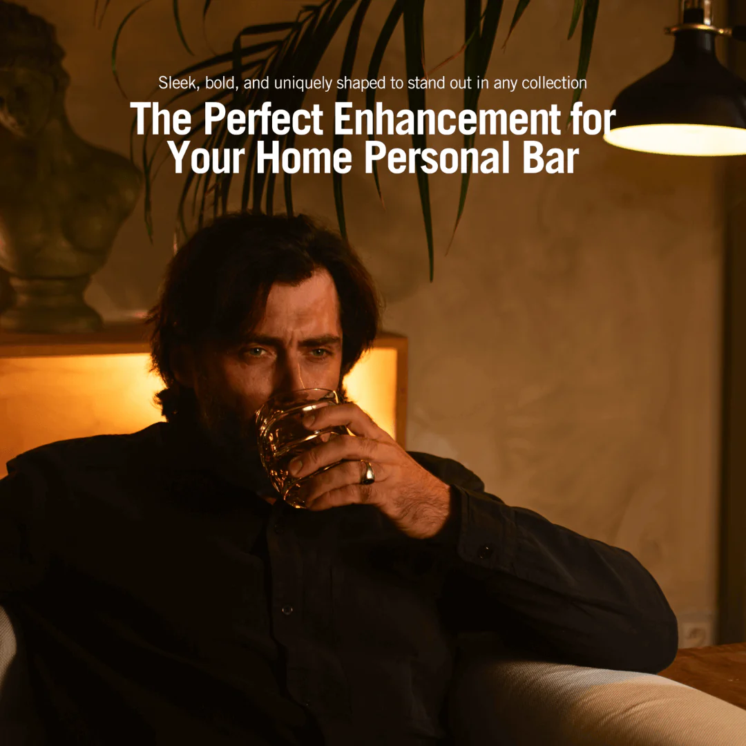 Gold Line Storm Japanese Crystal Whisky Glass - Image 7