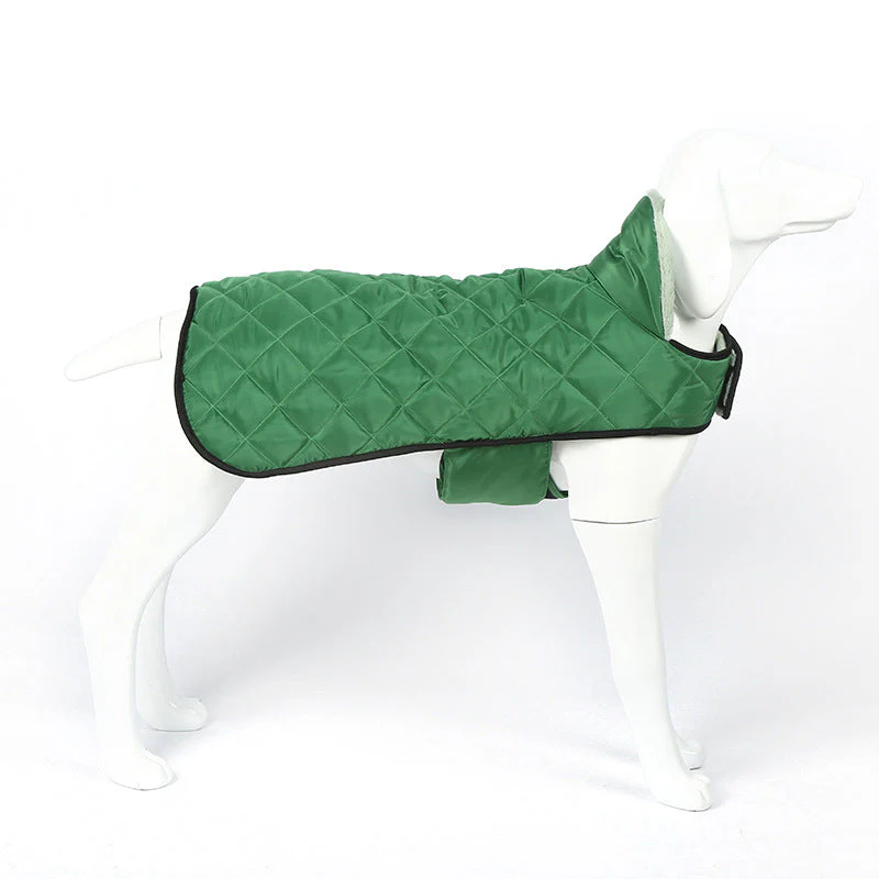 Heated Pet Clothing - New Fashion Warm Dog Cotton Jacket with Short Rabbit Fur - Image 4