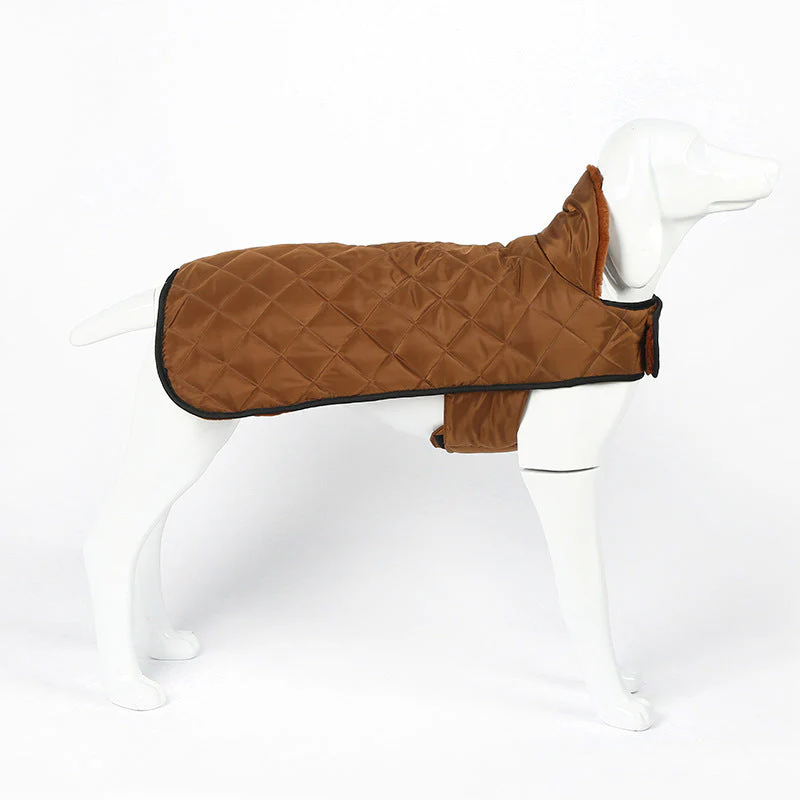 Heated Pet Clothing - New Fashion Warm Dog Cotton Jacket with Short Rabbit Fur - Image 6