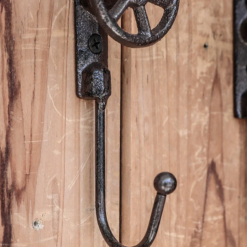 Industrial Cast Iron Valve Wheel Wall Hook - Image 4