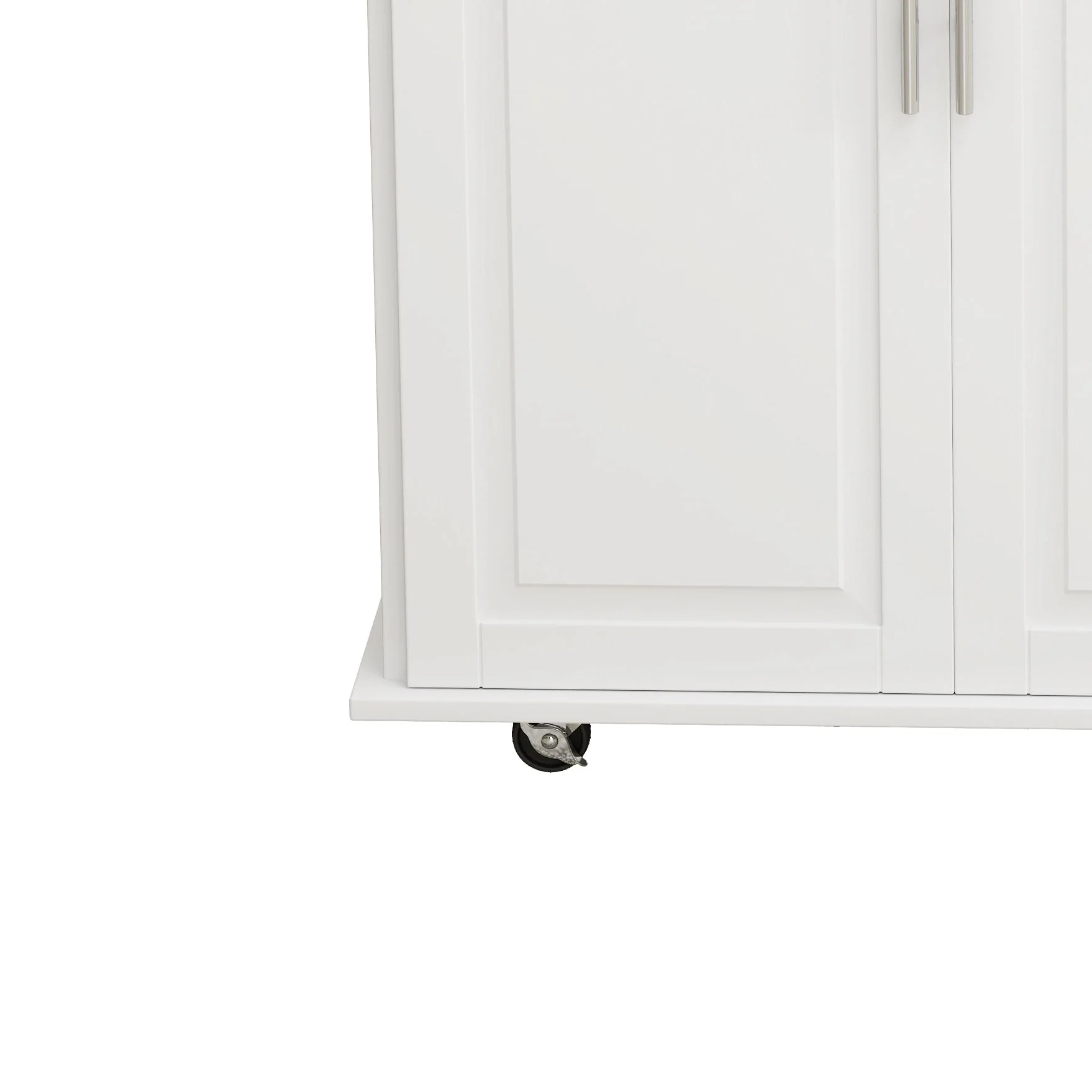 Kitchen Island Cart with 2 Door Cabinet and Three Drawers,43.31 Inch Width with Spice Rack,Towel Rack (White) - Image 10