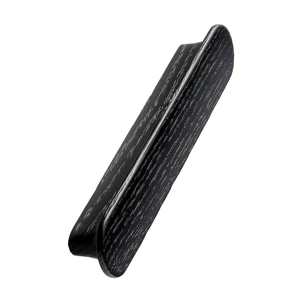 Lacquered Black Wood "Tuba" Cabinet Knob and Drawer Pulls - Image 3