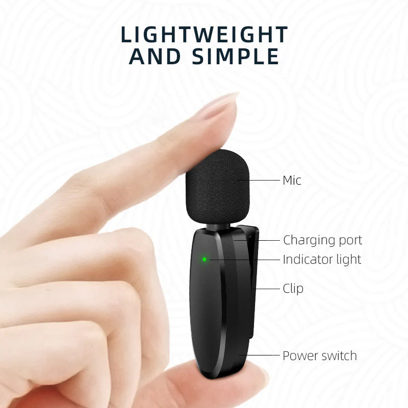 Lavalier Wireless Microphone Outdoor Live Broadcast Internet Celebrity Carry 2.4G Radio Noise Reduction Small Microphone - Image 5