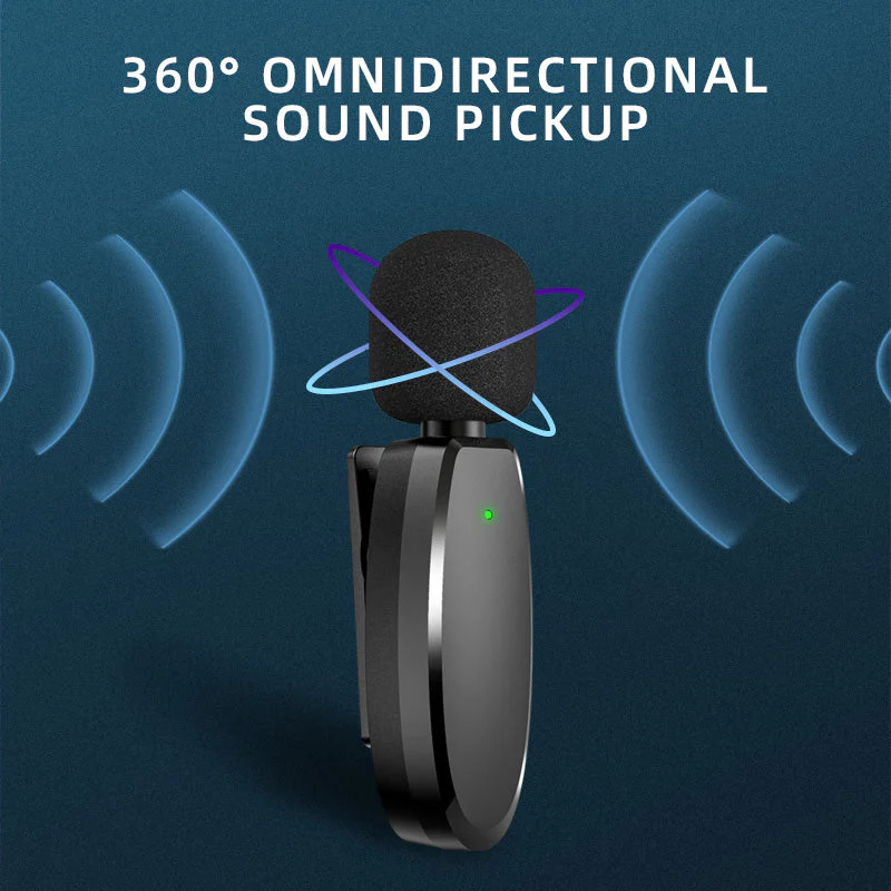 Lavalier Wireless Microphone Outdoor Live Broadcast Internet Celebrity Carry 2.4G Radio Noise Reduction Small Microphone - Image 6