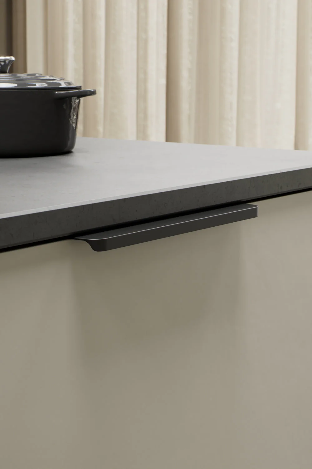 Matte Black "Comet" Edge Drawer Tab Pulls - Image 4