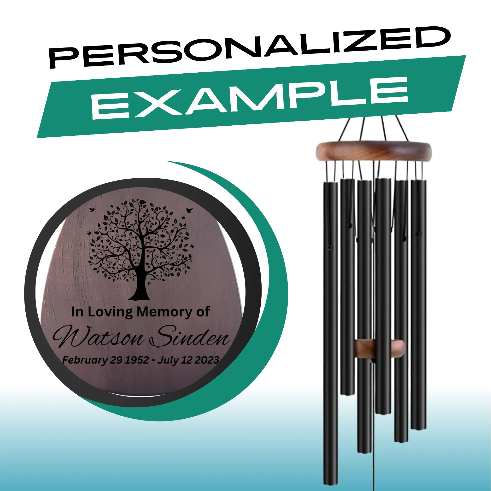 Memorial Serenity Wind Chimes - Thoughtful Gift For Special Occasions or Reflections 32” - Image 8