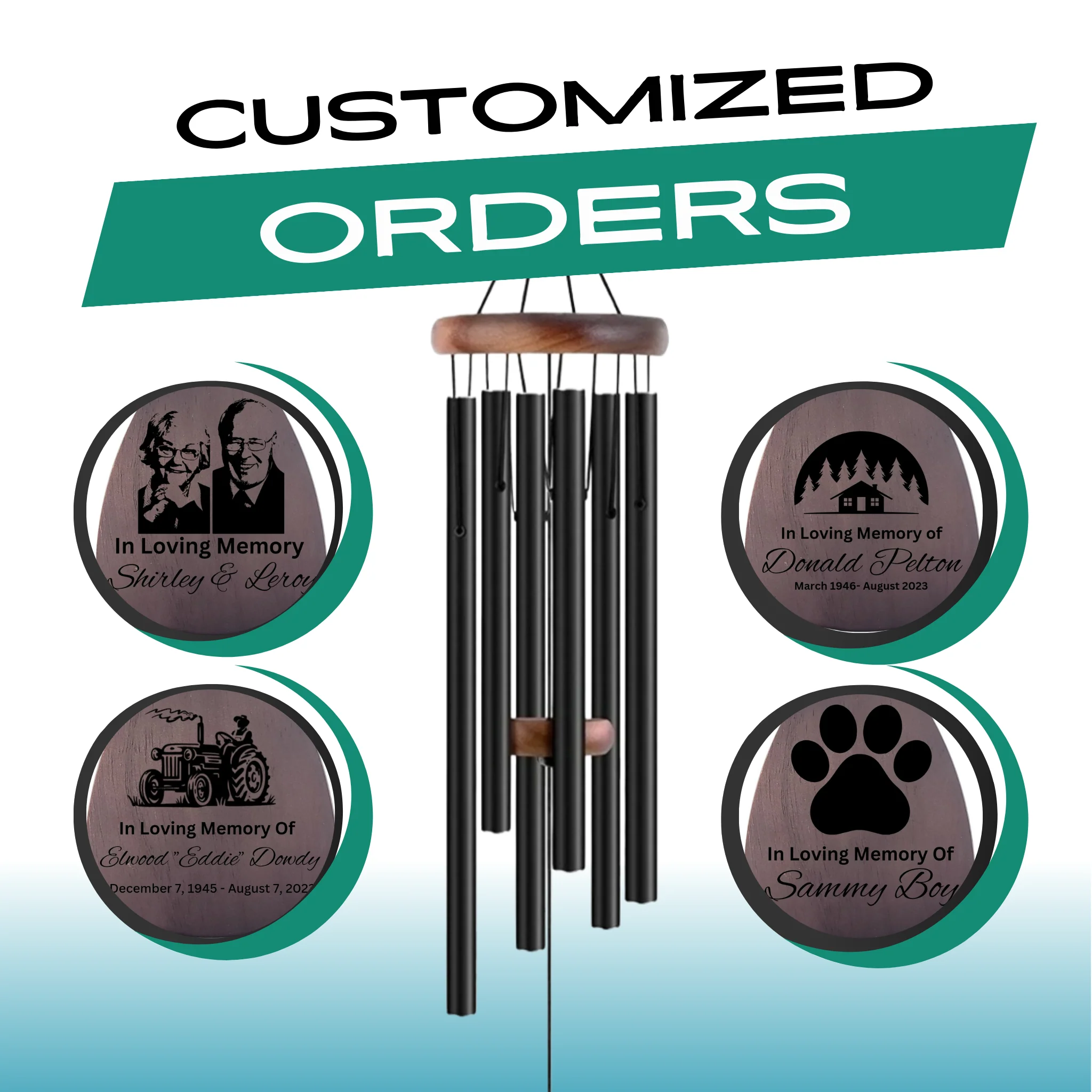 Memorial Serenity Wind Chimes - Thoughtful Gift For Special Occasions or Reflections 32” - Image 9