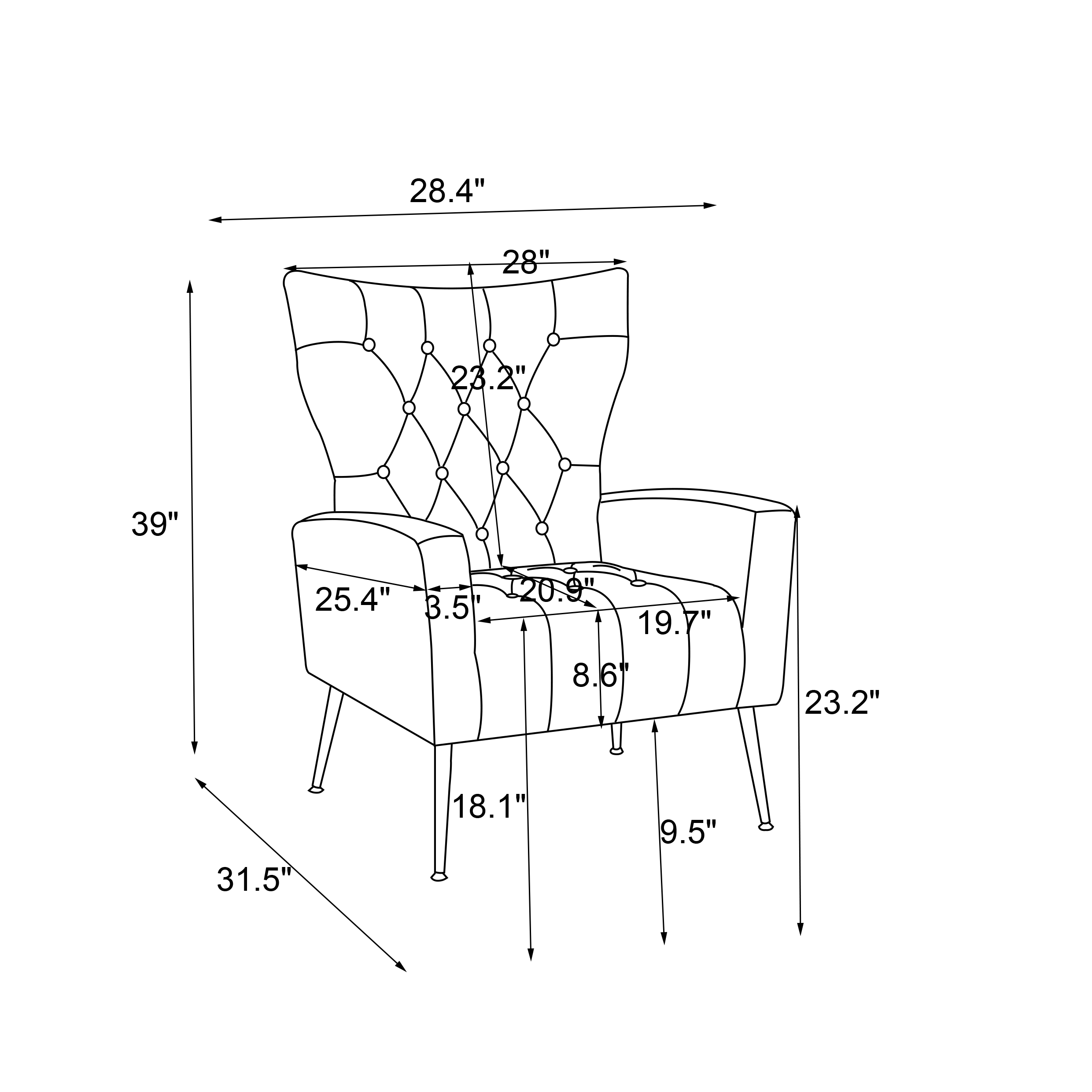 Modern Accent Chair with Ottoman, Comfy Armchair for Living Room Bedroom Apartment Office (Pink) - Image 3