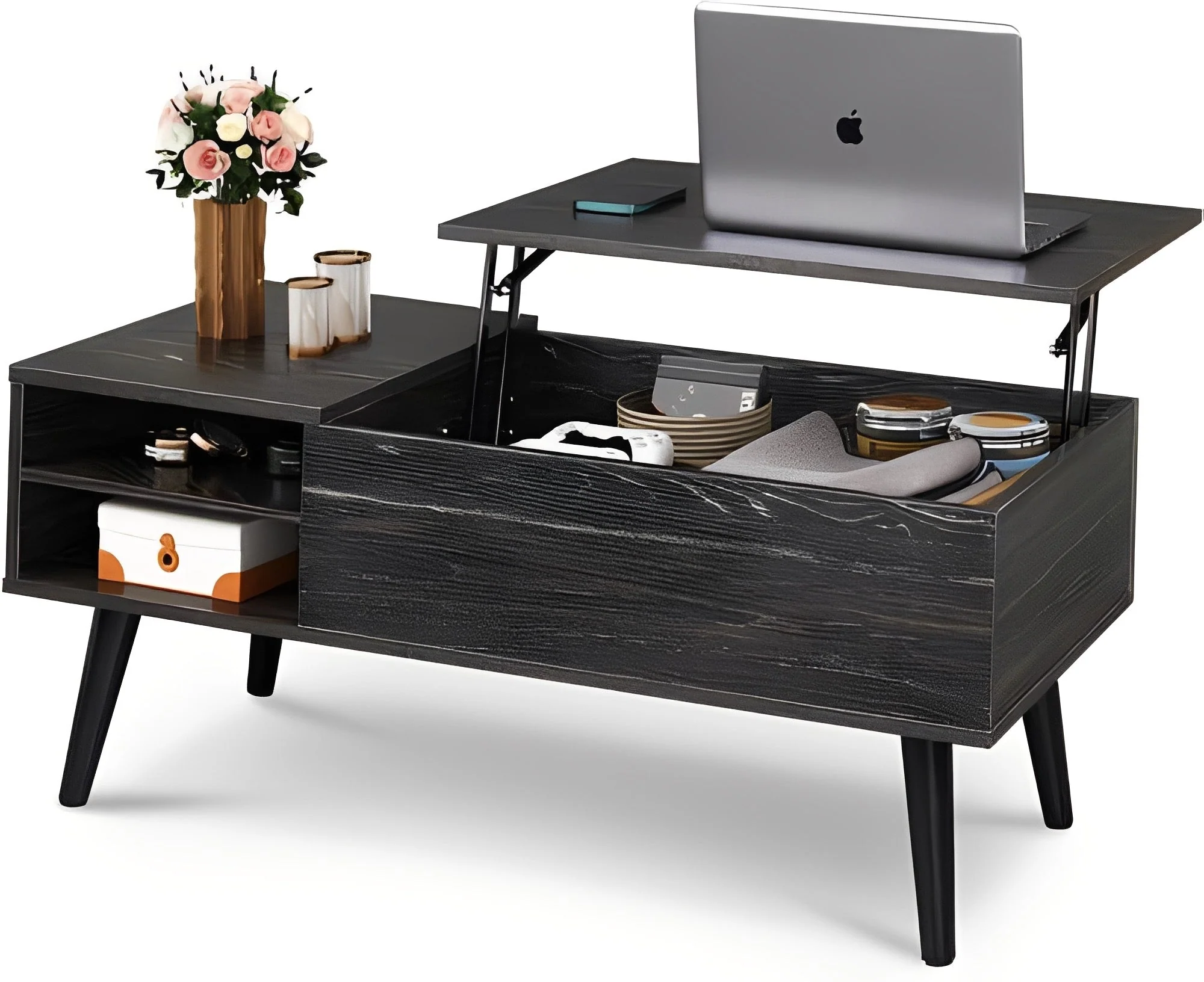 Modern Lift Top Coffee Table with Storage – Smart, Stylish & Space-Saving - Image 3