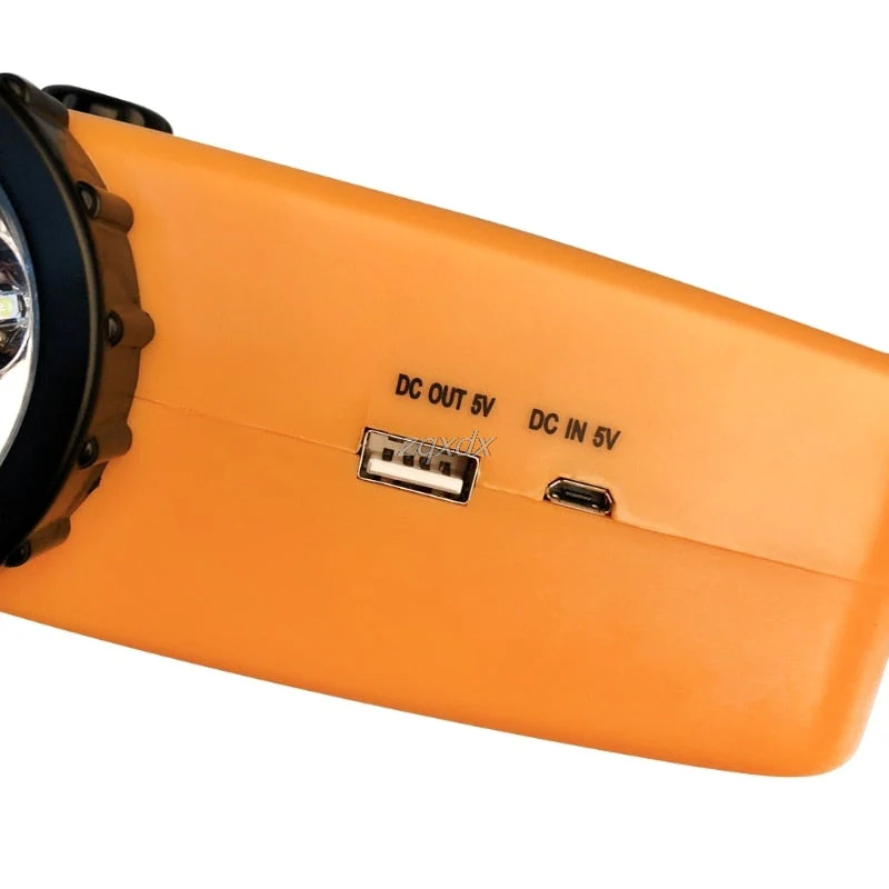 Outdoor Emergency Hand Crank Solar Dynamo AM/FM Radios Power Bank with LED Lamp - Image 5