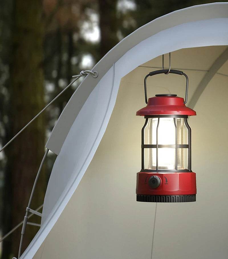 Outdoor LED Lantern Portable Retro Camping Garden Rechargeable Lamp - Image 3