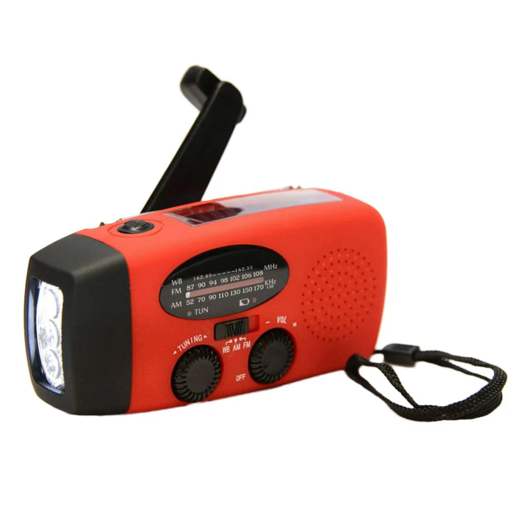 Protable Emergency Hand Crank Charger 3LED Flashlight Generator Solar AM/FM/WB Radio Waterproof Emergency Survival Tools - Image 4