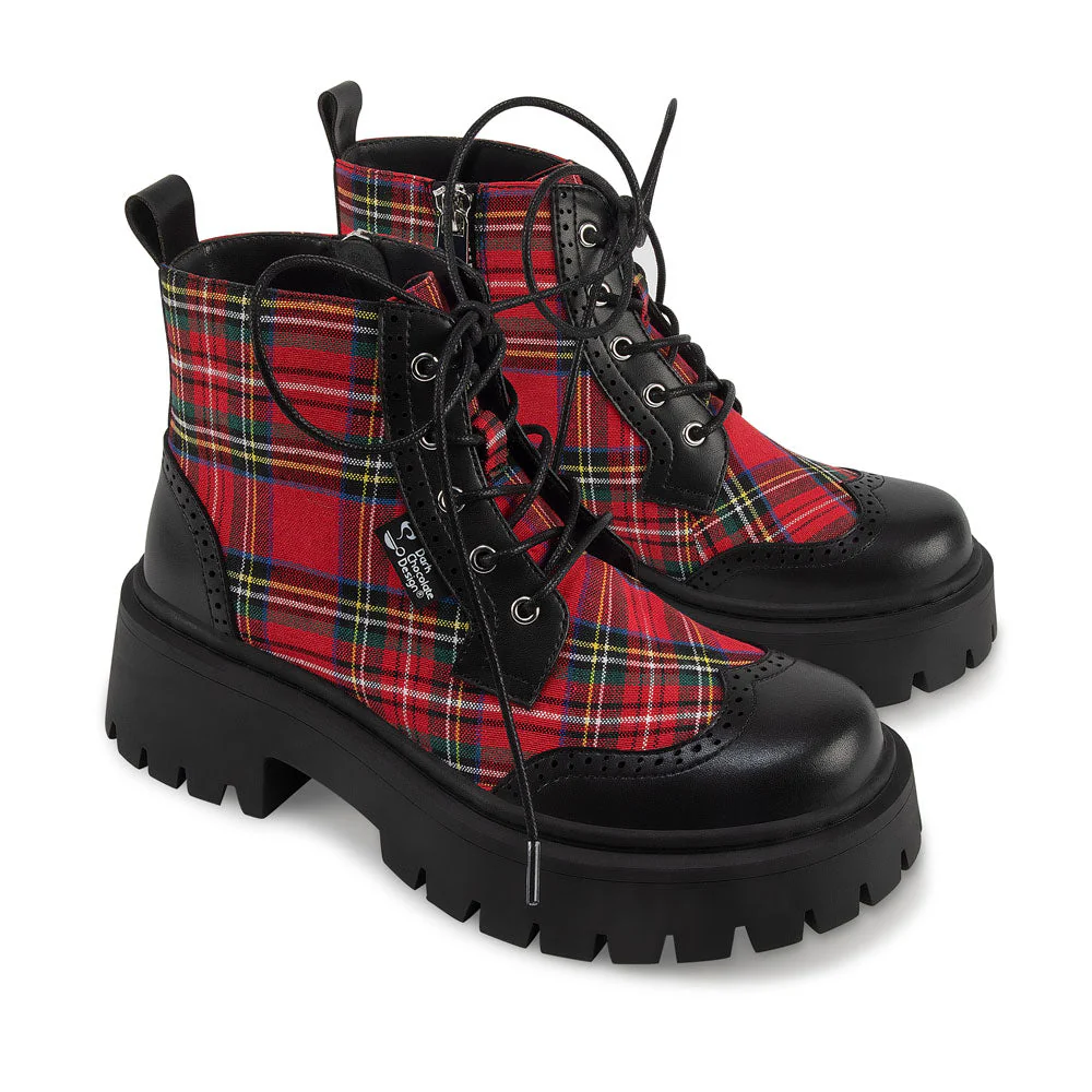 Red Tartan Women's Boots - Image 3
