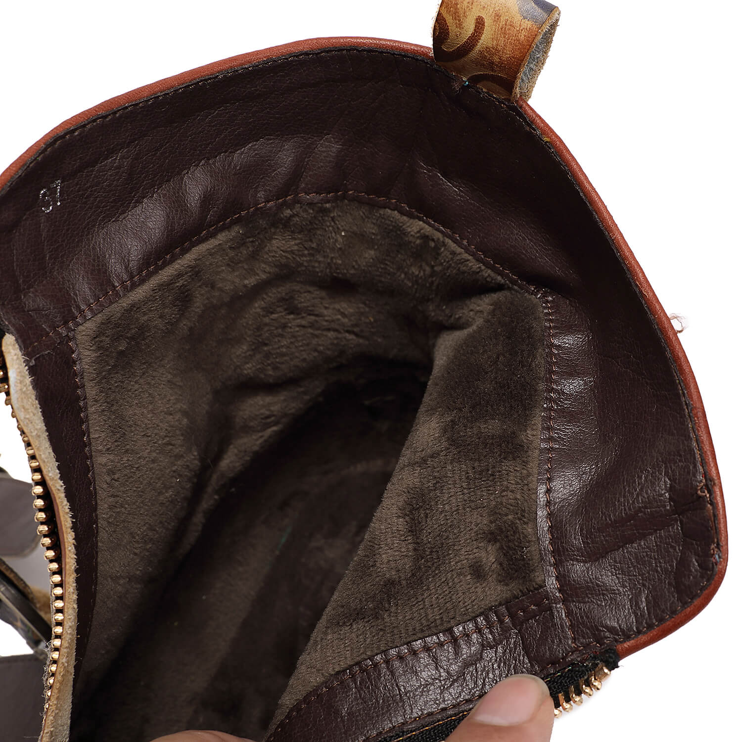 Retro Handmade Vintage Embossed Buckle Leather Boots - Image 9