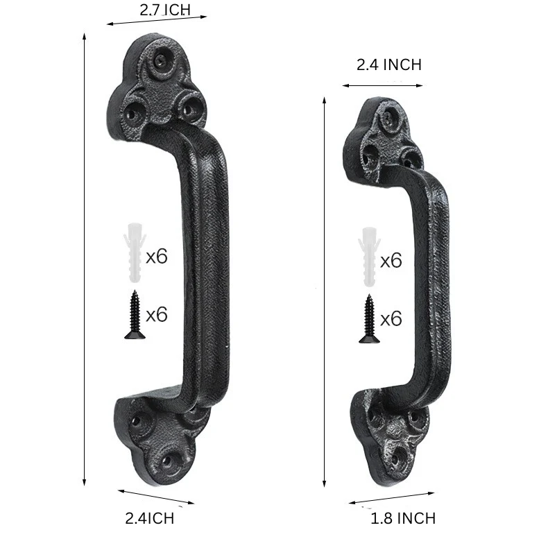 Rustic Cast Iron Door Pull Handle - Image 4