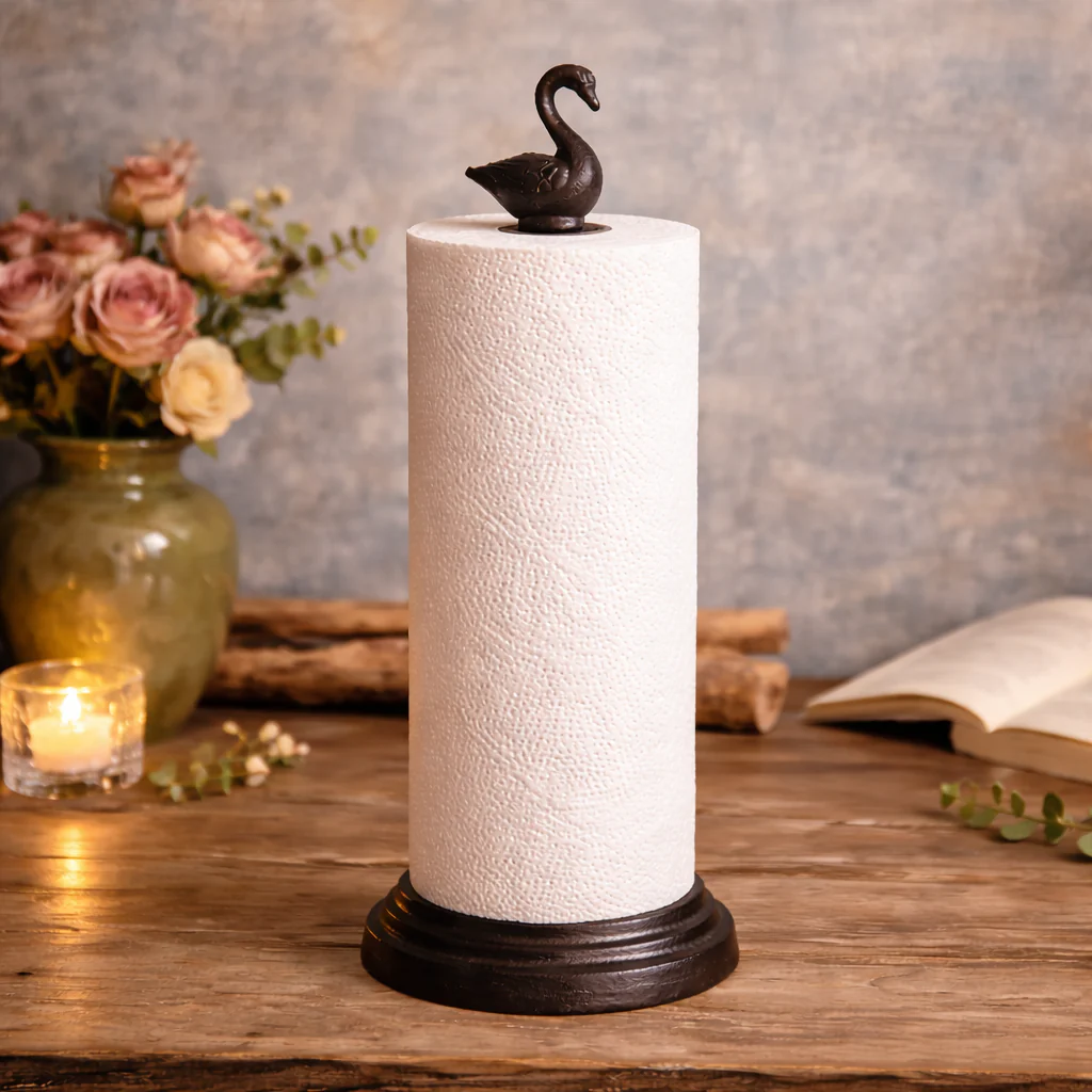 Rustic Cast Iron Paper Towel Holder - Image 3