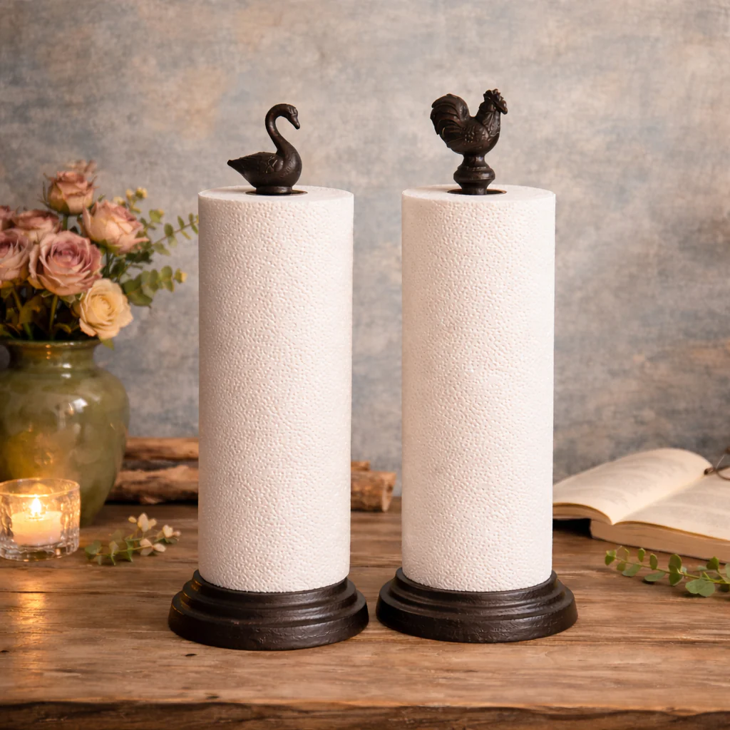 Rustic Cast Iron Paper Towel Holder - Image 4
