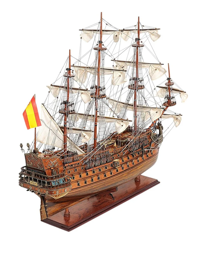 Sailboat Model With Chrome And Brass Fittings - Image 3