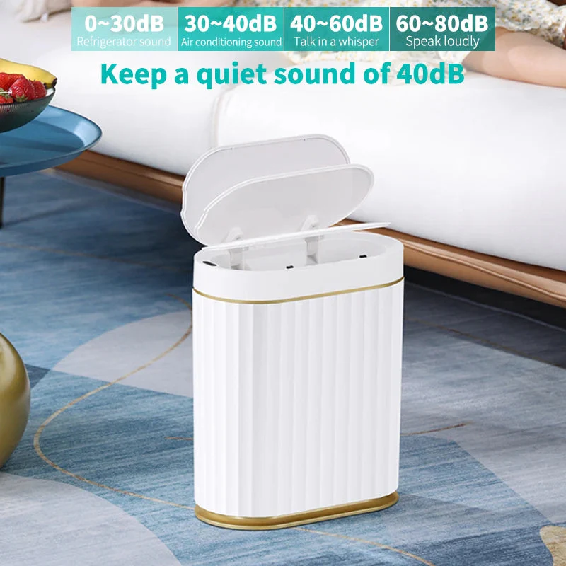 Smart Sensor Trash Can Touchless Sensor Trash Bin Trash Can with Lid Automatic Sensor Waste Basket - Image 4