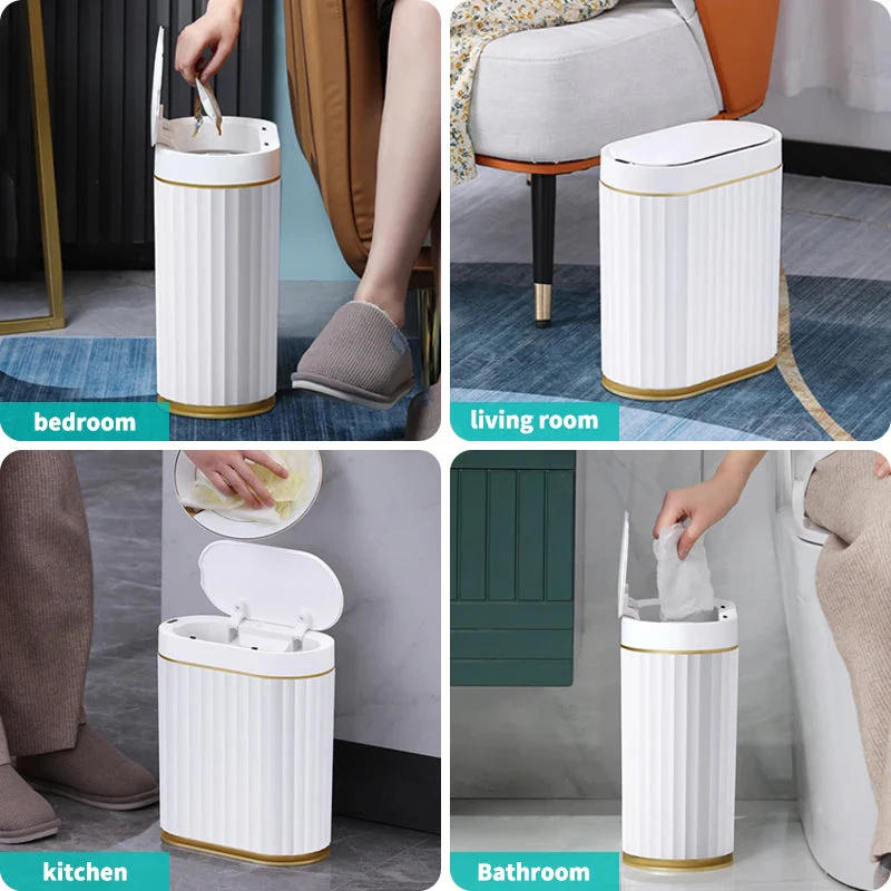 Smart Sensor Trash Can Touchless Sensor Trash Bin Trash Can with Lid Automatic Sensor Waste Basket - Image 6