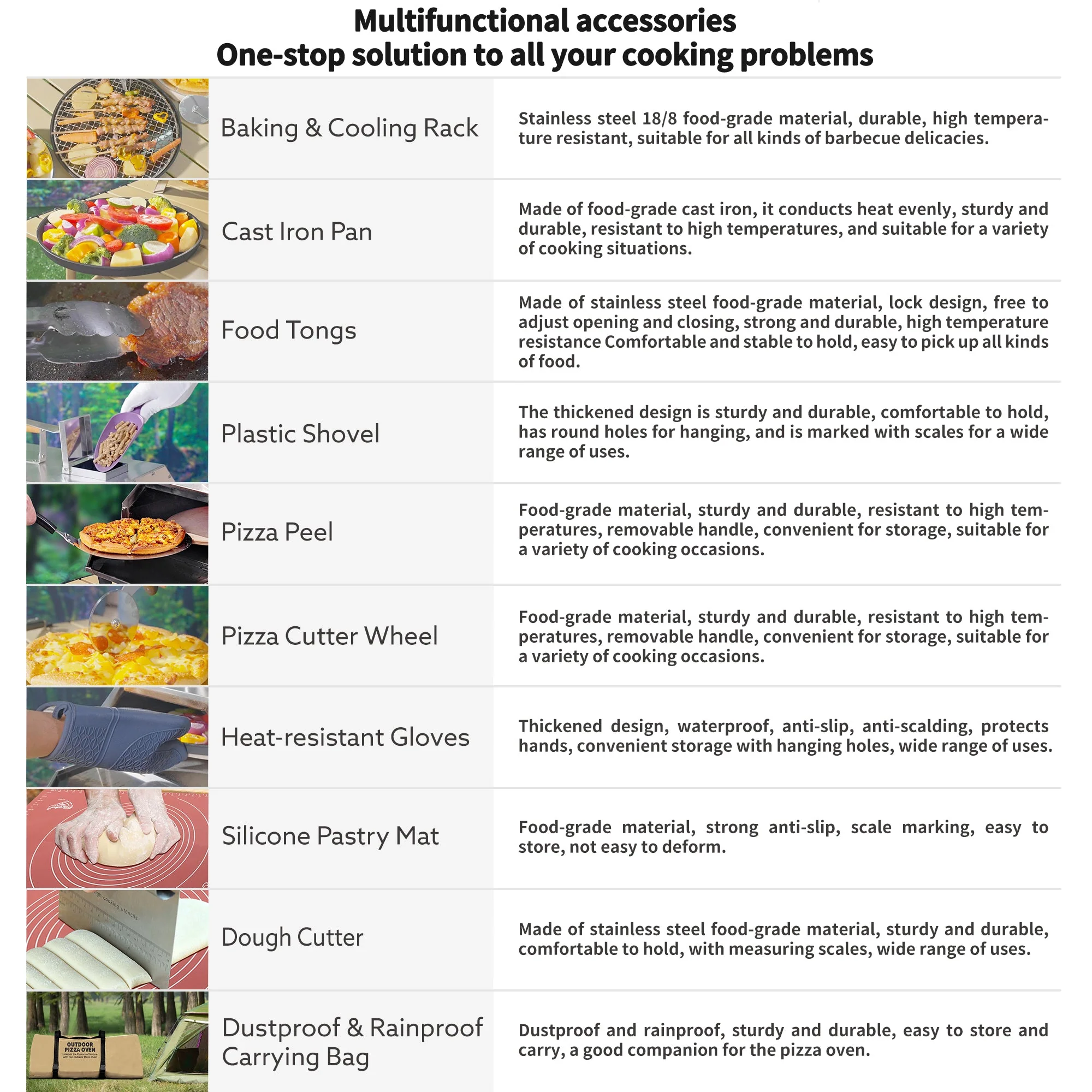 Stainless Steel Pizza Oven Outdoor 12" Automatic Rotatable Pizza Ovens Portable Wood Fired Pizza Oven Pizza Maker with Timer - Image 4