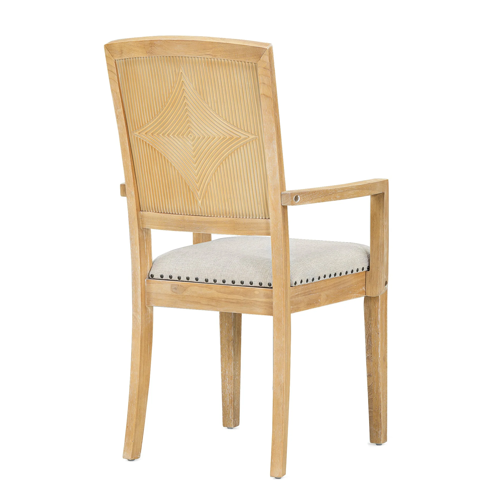 TOPMAX expandable 84 inch dining table set with 24 inch detachable leaves, 6 armless chairs and 2 armchairs  9 pieces natural - Image 16