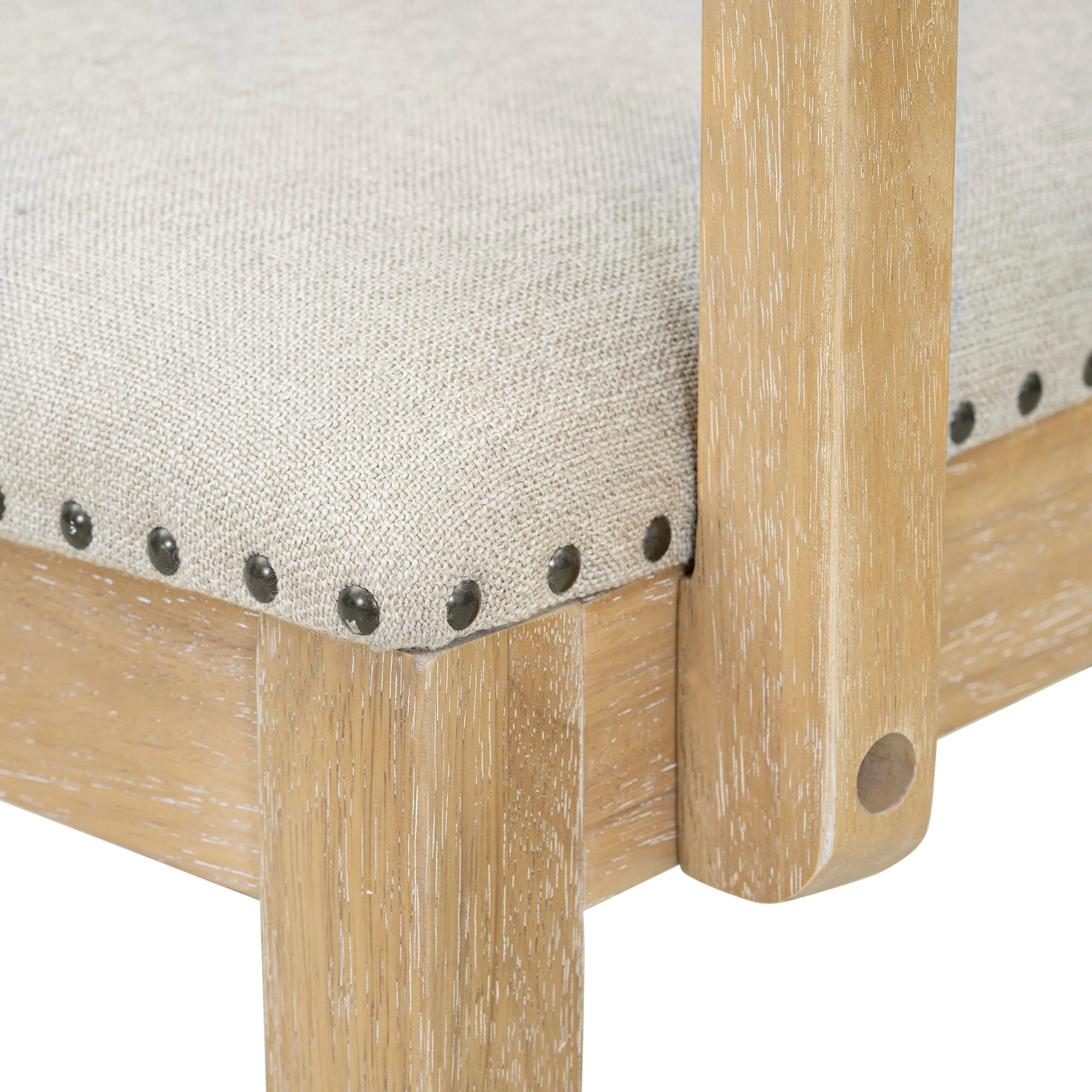 TOPMAX expandable 84 inch dining table set with 24 inch detachable leaves, 6 armless chairs and 2 armchairs  9 pieces natural - Image 18