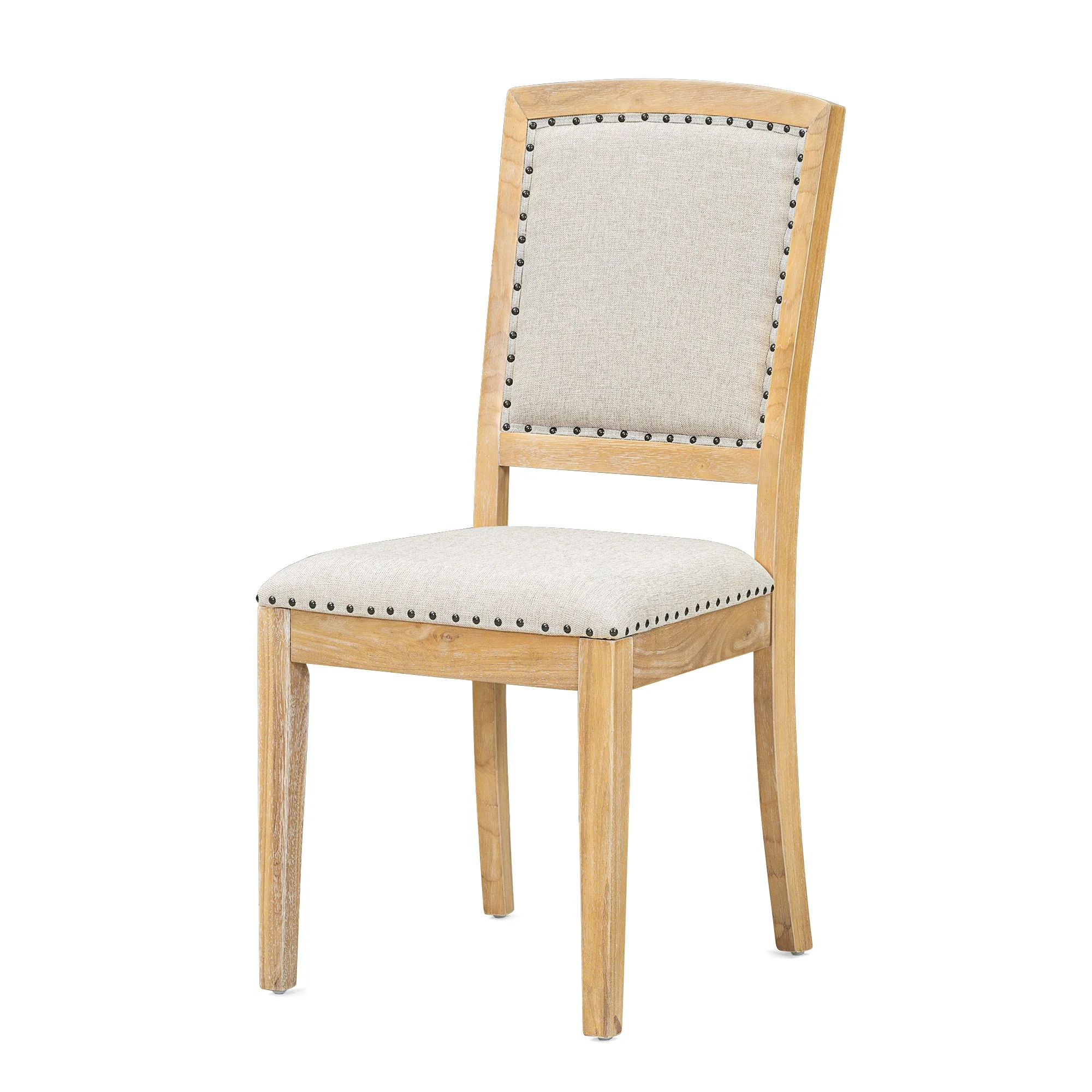 TOPMAX expandable 84 inch dining table set with 24 inch detachable leaves, 6 armless chairs and 2 armchairs  9 pieces natural - Image 21