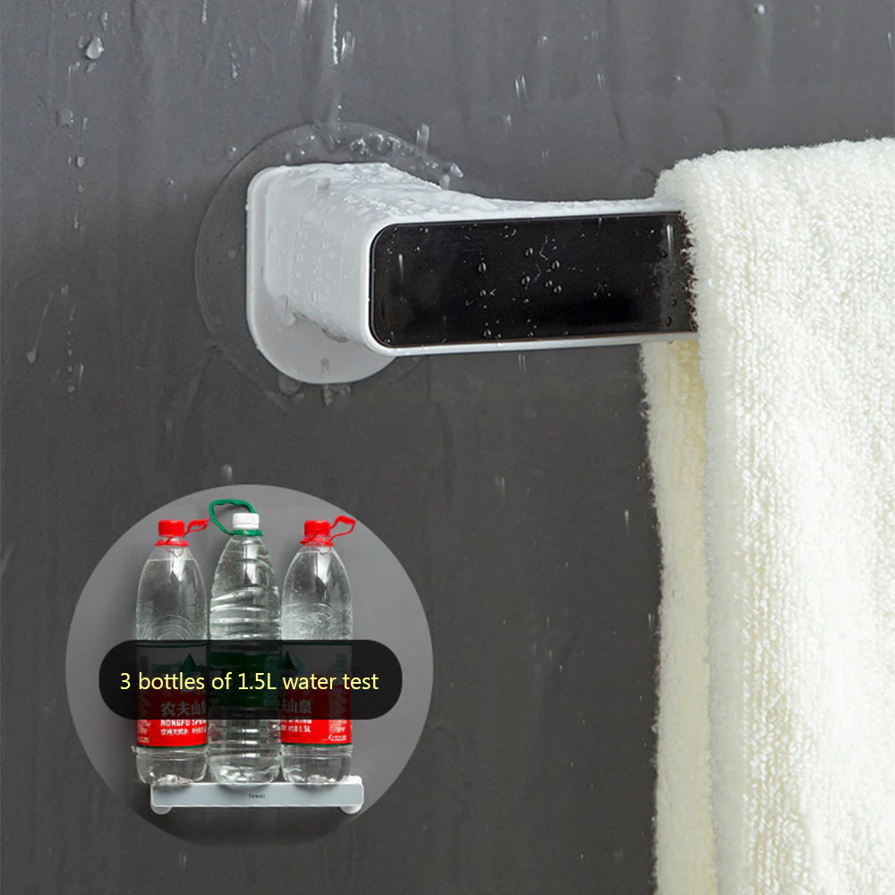 Towel Rack Punch Free Bathroom Bathroom Suction Cup Nordic Minimalist Creative Bath Towel Rack Rack Wall-Mounted Towel Bar - Image 6