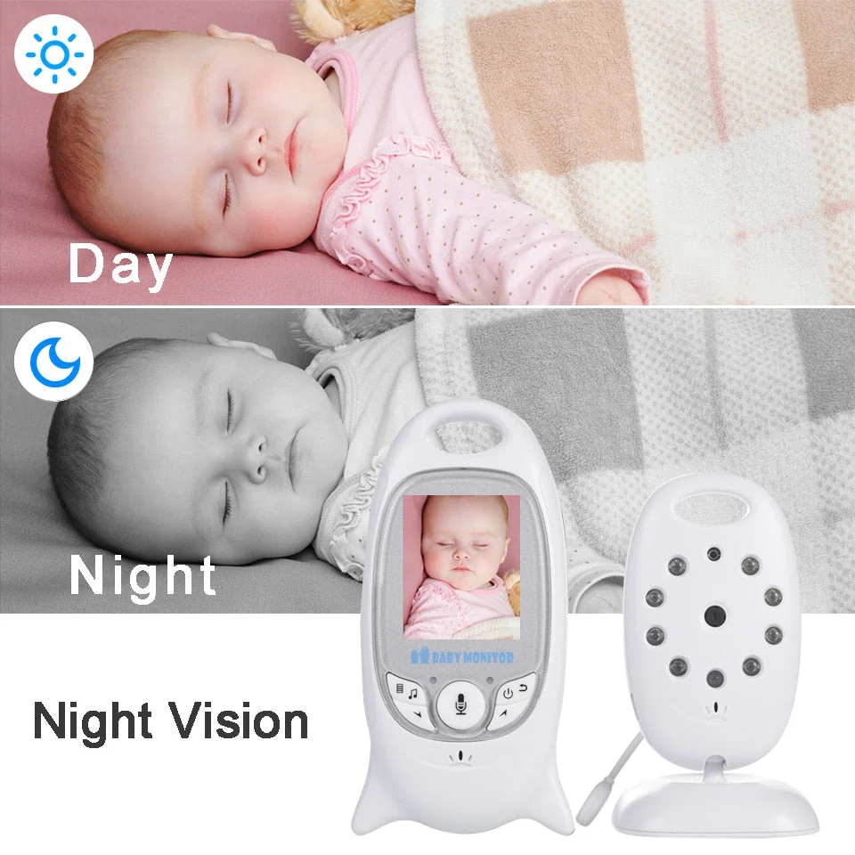 VB601 Baby Monitor 2 inch BeBe Baba Electronic Babysitter Radio Video Nanny Camera Night Vision Temperature Monitoring 8 Lullaby - Image 3